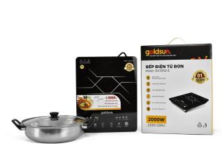Bếp điện từ -điện tử Goldsun GIC3201-D, tặng kèm nồi lẩu